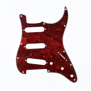 Hochwertige 4-schichtige rote Schildkröte 11-Loch-SSS-Rasterplatte ST-Gitarren-Ausschlüsselung für ST-Elektrisches Gitarren-Teile