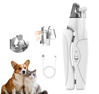Coupe-ongles LED pour animaux de compagnie avec lumière, coupe-ongles 2-en-1 pour chiens et chats avec verrouillage enfant, coupe facile avec lime à ongles intégrée