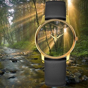 Montre à quartz étanche avec cadran photo personnalisé, mouvement japonais, cadeau pour homme et femme, fabrication artisanale - Product Image 2