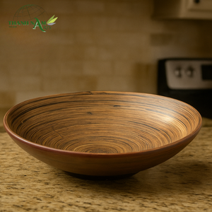 Diseño personalizado clásico natural Woodland Spirit plato de bambú utensilios de cocina sostenibles proveedor de Vietnam - Product Image 5