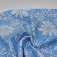 Polyester tissé jacquard 3D avec motif de chrysanthème en relief texturé floral