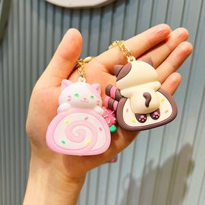 New Cat Cake Roll Cartoon <b>Key</b> <b>Chain</b> Cute Doll Car <b>Key</b> <b>Chain</b> School Bag Pendant Cartoon <b>Key</b> <b>Chain</b> - Product Image 3