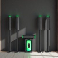 Barres de Son Système Home Cinéma TV Bluetooth, Haut-Parleur Subwoofer Surround 8 Pouces de Haute Qualité