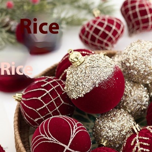 Sapin de Noël artificiel de luxe en PVC floqué rouge de haute qualité, 8 cm, pour décorations de Noël, du Nouvel An et de fêtes à domicile - Product Image 2