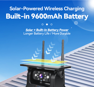2.4G không dây năng lượng mặt trời Máy ảnh ngoài trời không thấm nước tầm nhìn ban đêm năng lượng mặt trời hệ thống camera an ninh cho xe tải và các trang web xây dựng - Product Image 3
