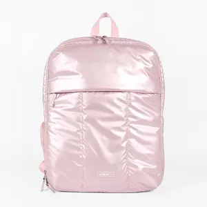 CHAN GRONG Custom Frauen Pink Puffy Bag Rucksack Wasserdicht Leichter Designer Travel Casual Daypack