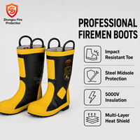 Bottes de pompier professionnelles YM, embout en acier anti-écrasement, semelle intermédiaire en acier anti-perforation, bottes de sécurité, livraison directe d'usine