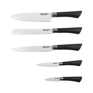 5-टुकड़ा काले संभाल रसोई के चाकू सेट कस्टम शेफ चाकू के लिए सेट - Product Image 2