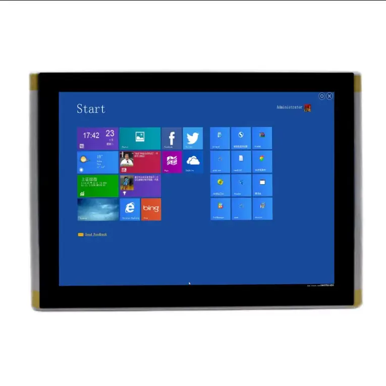 IP67 10.1 '15.6'19.1'21インチバンダルプルーフ頑丈なタブレットPC (Win10 J4125用) オールインワンタッチスクリーン埋め込み産業用パネルPC