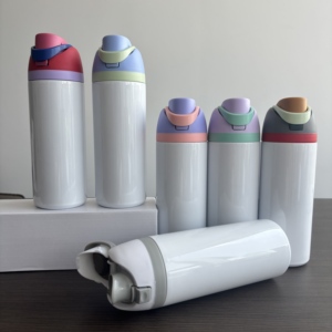 RTS 24oz Eco-Friendly Sublimation Stainless Steel Bottles <b>with</b> Portable Handle Sip <b>Lids</b> <b>and</b> <b>Straws</b> Sports Drinking <b>Cups</b> - Product Image 5