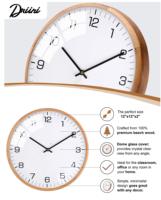 Horloge murale moderne en verre à dôme unique Horloge numérique silencieuse en bois avec matière plastique et cadre en bois à motif électrique