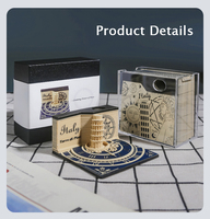Bloc-notes 3D Tour Inclinée de Pise, ensemble cadeau pour enfants avec papier spécial et impression en relief