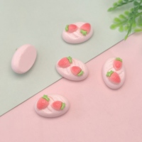 Graziose Miniature 3D in Resina di Dolci Fragole Colorate, Figurine Alimentari per Scrapbooking, Accessori per Casa e Forniture per Slime