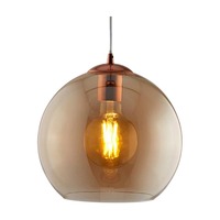 Abat-jour suspendu en verre borosilicaté de couleur ambre plaqué or champagne électronique sur mesure couvercle d'éclairage pour luminaire de lampe