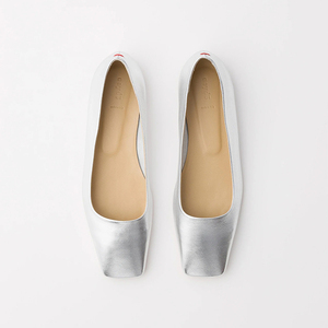 Zapatos Planos de Mujer con Punta Cuadrada, de Piel, Elegantes, Sencillos, Casuales, Cómodos, Suaves, Tipo Bailarina, Talla Personalizada - Product Image 6