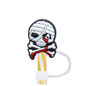 DD3126 Skull Tips Dust Plug Topper 10mm Party Decorar Cup <span class=keywords><strong>Bar</strong></span> Accesorios Hallows Day Tumbler Straw Dust Covers Cap - Product Image 6