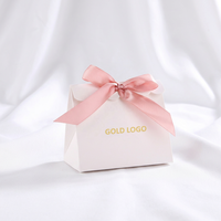 CSMD Fabricants Chinois Bonbons Emballage Étiquette Personnelle Acceptable Logo Or Imprimable Blanc Faveurs De Mariage Boîtes pour Les Fêtes
