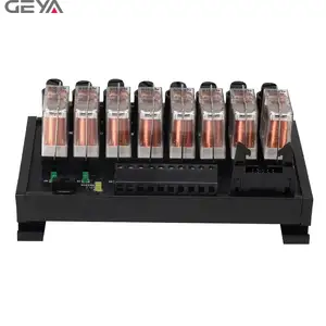 GEYA FY-NGG2R-8C + 保险丝通道继电器模块，用于PLC控制器SPDT PLC继电器12VDC 24VDC