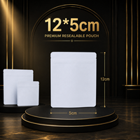 Sacs en Mylar blanc mat de 3,5 g, 7 g, 14 g avec fermeture éclair refermable, emballage anti-odeur, vente en gros