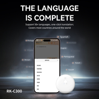 Machine de traduction vocale bidirectionnelle instantanée RK-C300 Android a actionné le dispositif d'interprète de 138 langues