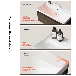 <span class=keywords><strong>Meuble</strong></span>-lavabo <span class=keywords><strong>de</strong></span> salle <span class=keywords><strong>de</strong></span> bain en bois <span class=keywords><strong>de</strong></span> noyer <span class=keywords><strong>de</strong></span> style antique vintage avec lavabo en céramique intégré et support en aluminium spatial - Product Image 3