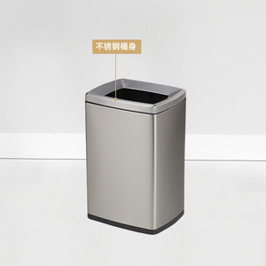 Poubelles de hall d'hôtel en acier inoxydable, poubelles sur pied pour entrée d'ascenseur avec cendriers et extincteurs à cigarettes - Product Image 5
