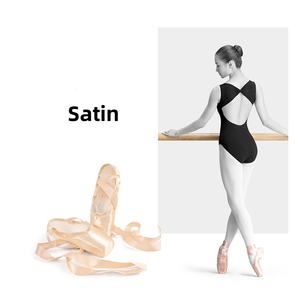 Professional Satin Pointe Shoes Ballet Dance Shoes Canvas <strong>Ballerina</strong> slippers with Ribbon for School or Home - Product Image 2