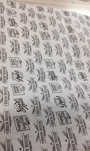 Tùy chỉnh in logo và kích thước màu đỏ và trắng rô dầu hấp thụ giấy nguyên gỗ Deli thịt gói sáp tráng giấy - Product Image 2