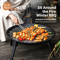 Essentiels pour les fêtes de Noël : foyer pliable portable, barbecue multifonction au charbon de bois pour le camping et les pique-niques en plein air