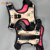Harnais pour animaux de compagnie Petora en nylon, sangle de poitrine, motif panda/coeur, design tendance, toutes tailles, facile à mettre, confortable