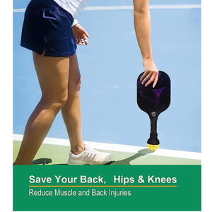 Ensemble de raquettes de pickleball, 2 raquettes, 4 balles avec sac de transport, poignée antidérapante, équipement d'entraînement - Product Image 3