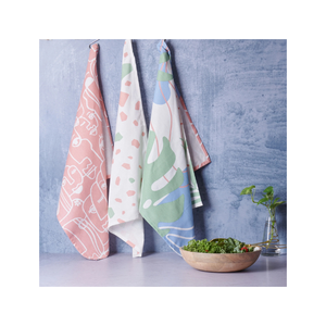 ผ้าเช็ดจานสีฟ้าแบบซักได้ผ้าคอตตอน100% ขนาด16x26นิ้วรีไซเคิลได้ด้วยระบบ GSM 110น้ำหนักเบา - Product Image 2