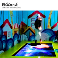 Gooest Dynamic Trampoline Projecteur interactif Jeu d'intérieur pour enfants Activer le jeu de saut Aire de jeux intérieure Centre commercial