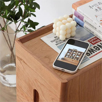 Table de chevet en bois massif avec jointure à mortaise et tenon, armoire de rangement moderne de style nordique pour chambre à coucher, mobilier de maison