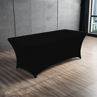 Housse de table en polyester personnalisable 4ft 6ft 8ft pour diverses occasions Impression numérique haute définition Durable Résistante à la décoloration