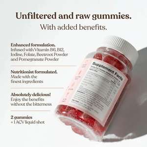 Gummies de vinaigre de cidre de pomme biologique en gros, marque privée OEM, brûle les graisses, gummies amincissants - Product Image 3