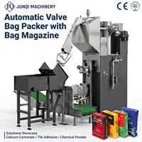 Máquina de envasado de calcio carbonato en bolsas de válvula neumáticas de alta precisión de 10-50 kg con interfaz de colector de polvo