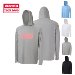 Özel uzun kollu Hoodie Upf50 + Uv korumak kapşonlu gömlek en iyi Hoodies hızlı kuru gömlek balıkçılık kıyafetleri