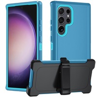 Échantillon Gratuit – Coque de Téléphone PC 3-en-1 Defender pour S24/S23/S22/S21 Ultra, Étanche, Antichoc, avec Support Intégré, Design Sportif, Multi-usages