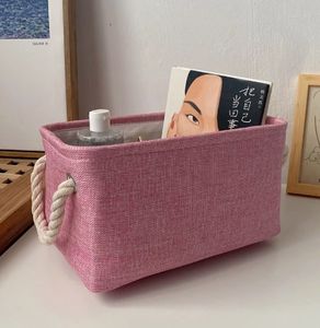 Factory Wholesale Cotton Rope Handles Storage <b>Baskets</b> Baby Diaper Storage <b>Bins</b> <b>Fabric</b> Set - Product Image 2