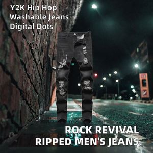 Nuevos Pantalones Vaqueros de Moda al por Mayor con Logotipo Personalizado, Jeans Ajustados Desgastados para Hombre, Jeans de Mezclilla Ajustados para Hombre - Product Image 2