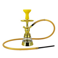 Ensemble Chicha Moderne 36cm 14cm 1500g avec Emballage Cadeau, Mini Narguilé à Tuyau Unique, Durable, Écologique, en Métal et Acrylique