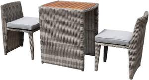 Sofá de mimbre resistente a la intemperie con tomas de corriente - Product Image 6