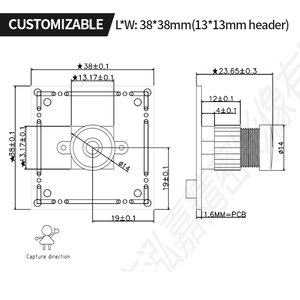 1MP Hd Usb Mini 720P 30fps BF314A(1/4 '') Capteur Module de caméra à mise au point fixe pour <span class=keywords><strong>Robot</strong></span> Intelligent - Product Image 4