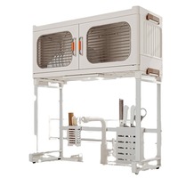 XJH support d'évier de cuisine multifonctionnel en plastique pour la maison support de vidange de stockage de vaisselle anti-poussière avec support d'utilisation de surface de comptoir