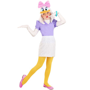 Conjunto de disfraz de Pato Donald para niños, ropa para actuaciones en escenario, para niños de 3 a 8 años, talla M, azul y amarillo, con sombrero y zapatos - Product Image 3