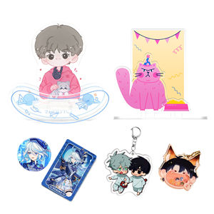 Boce Custom Logo UV Printed Acrylic Keychain Combination <b>Gift</b> Set-Cost-Effective Popular Style Promotional Novelty <b>Gifts</b> - Product Image 1