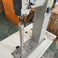 Máquina de Coser Industrial de Cuero YS-8365 con Columna Extra Alta, Máquina de Coser de Una Sola Aguja con Puntada de Bloqueo