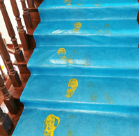 Revêtement de sol auto-adhésif en polyester, tapis de protection industriel flexible et écologique pour atelier de peinture et protection d'entrepôt