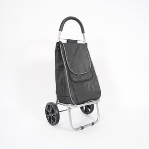 Thực tế Polyester gấp xe đẩy Mua sắm với ống thép thuận tiện quản lý lưu trữ có thể gập lại Giỏ mua hàng - Product Image 3